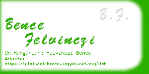 bence felvinczi business card